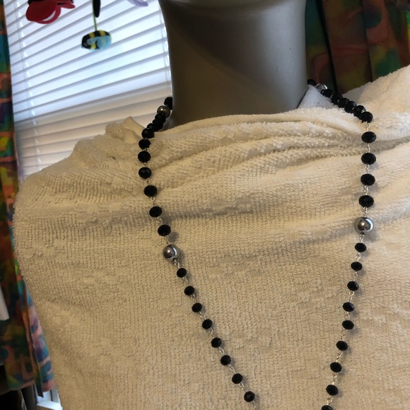 Scorpio Zodiac black beaded rosary necklace handmade - Picture 4 of 9